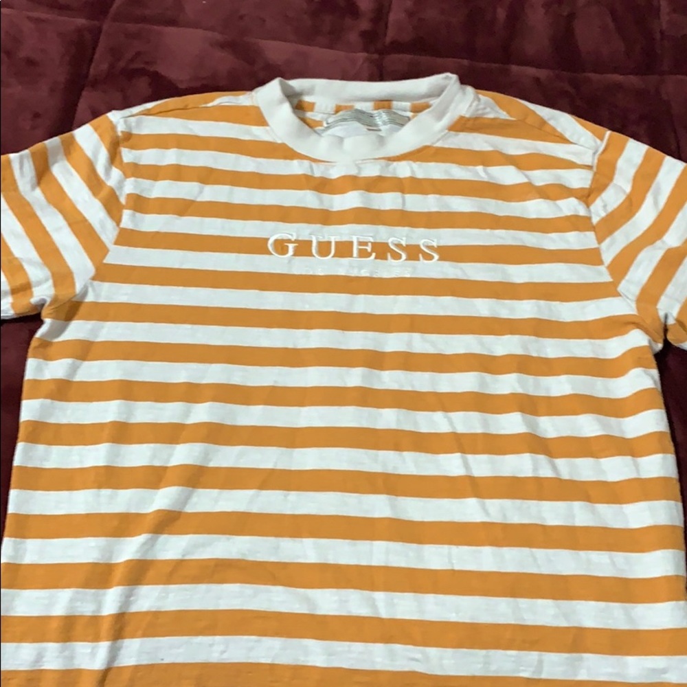 GUESS hello striped shirt